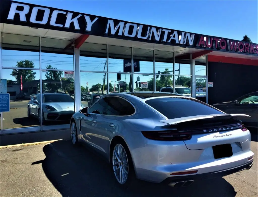 Silver Porsche Panamera Turbo with self-healing paint protection film by Rocky Mountain Auto Works Sacramento
