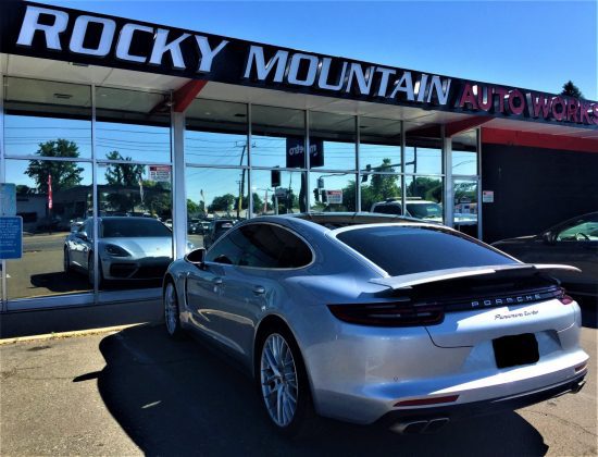 Silver Porsche Panamera Turbo with self-healing paint protection film by Rocky Mountain Auto Works Sacramento