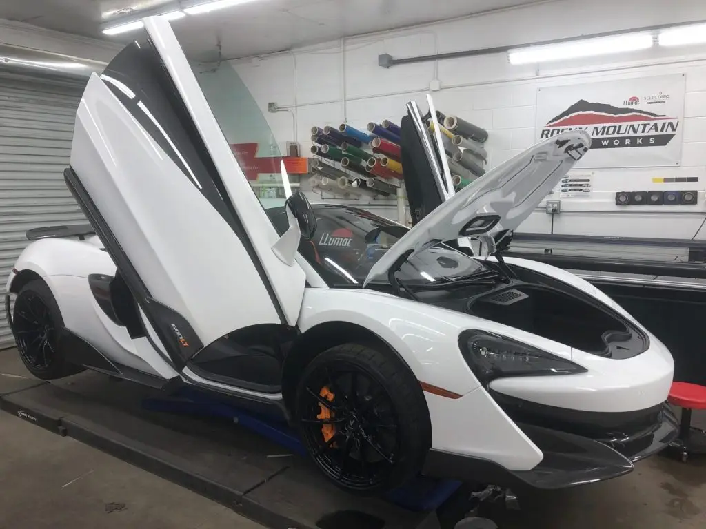 McLaren 600LT with window tint for glare reduction installed by Rocky Mountain Auto Works Sacramento