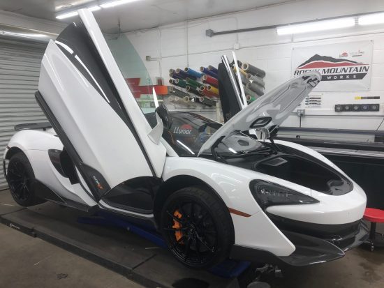 McLaren 600LT with window tint for glare reduction installed by Rocky Mountain Auto Works Sacramento